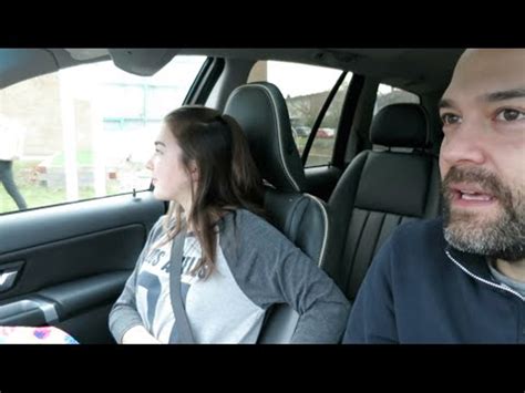 Dad and Daughter Have Fun on the Way to School